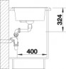 BLANCO 513269 Mosogató Metra 9 fehér excenter nélkül Silgranit PuraDur