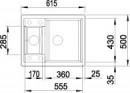 BLANCO 516180 Mosogató Metra 6 kávé excenter nélkül Silgranit PuraDur