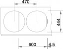 BLANCO 513310 Mosogató RONDOSET 3 1/2" csiszolt rozsdamentes acél excenter nélkü