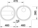 BLANCO 513310 Mosogató RONDOSET 3 1/2" csiszolt rozsdamentes acél excenter nélkü