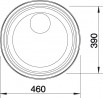 BLANCO 513306 Mosogató RONDOSOL 3 1/2" csiszolt rozsdamentes acél excenter nélkü