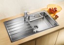 BLANCO 518519 Mosogató Livit XL 6 S szálcsiszolt nemesacél excenterrel, 2 nyílás