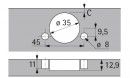 HETTICH 9071226 Sensys 8645i 110° TB53 ráütődő SiSy