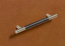 HETTICH 9070149 fogantyú Bytantia 220/160 mm sötétbarna bőr nemesacél imitáció