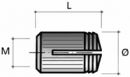Beütő tipli BU08-M4x10/5,2mm sárgaréz