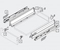 BLUM 578.4501B01 fióksín Tandembox 450mm 30kg J+B