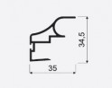 SEVROLL Comfort 16 II fogantyú profil 2,7m oliva