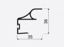 SEVROLL Comfort 18 II fogantyú profil 2,7m oliva