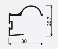 SEVROLL 04546 Factor II 16mm fogantyú profil 2,7m ezüst