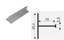 SEVROLL 01710 összekötő profil H04/18 3m ezüst