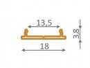 StrongLumio rögzítő profil Fix LED profilokhoz 2000mm