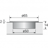 HETTICH 9070138 Gomb Aboa d50 csiszolt nemesacél