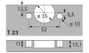 HETTICH 77735 Selekta pro 2000 pánttál T23