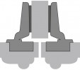 HETTICH 73917 Intermat 9936 T42 K9,5 féligráütődő