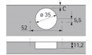 HETTICH 73913 Intermat 9936 T42 K0, ráütődő