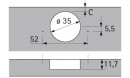 HETTICH 1029518 Intermat 9943 T42 K0, ráütődő