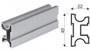 SEVROLL  02379 Master fogantyú profil 3m ezüst
