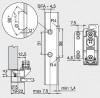 BLUM 20K4A01A02 Aventos HK-S front rögzítő, alu, B