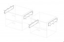 VERTIKO szekrénytartó 450x96 szürke