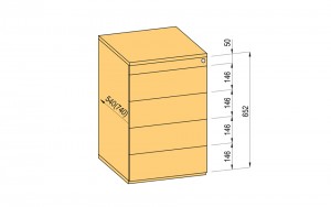 K-BBP konténer TipAer komp.540mm típ.9/vál. 11 (műa.fiók,részl.kih.,fo.né.)