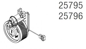 HAWA 25814 Concepta 25/50 ajtó orsó,fekete műanyag