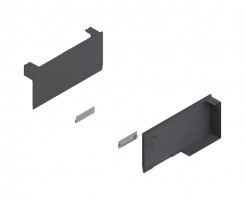 BLUM 22K8000 Aventos HK Top takaró sapkák - SD nélkül, sötét szürke