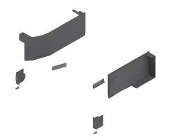 BLUM 23K8000 Aventos HK Top takaró sapkák - SD-val, sötét szürke