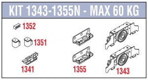 SISCO 1343-1355 vasalat készlet belső ajtóhoz