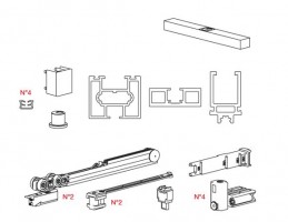 TERNO Univerzális Evolution szett tolóajtóhoz 3000x1500mm ezüst