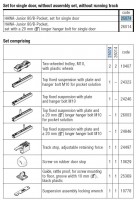 HAWA 25207 Junior 80/B-Pocket toló belső illeszthető vezető 80kg-ig