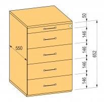 K-BBP Konténer 4+1, görgős fióksín Strong