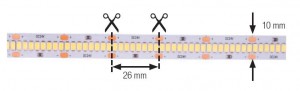 StrongLumio LED szalag, 26W/m 24V, 304 LED/m, meleg fehér