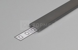 StrongLumio takaróprofil fekete 4,1m