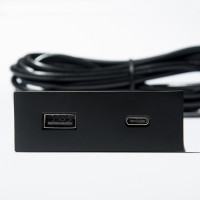 VersaPick, 1x USB A/C, téglalap alakú, fekete matt