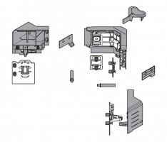 BLUM Z33M00E0A6 szett Space Corner "M" fehér