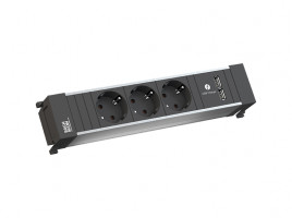 BACHMANN 916.173 rész 3x 230V schuko + USB A 15W aljzat 3x 230V schuko + USB A 1