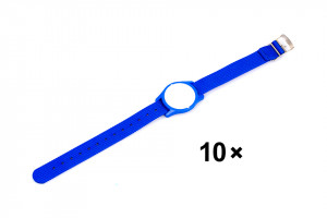 LEHMANN Nylonový náramek (hodinky)s čipem pro zámky RFID Mifare® lock,modrý,10ks