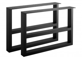 STRONG Asztalláb, lineáris, 420x580, fekete