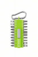 BOSCH 2607002823 Karabíneres csavarhúzó készlet (világoszöld), 21 db