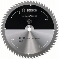 BOSCH 2608837711 Pilový kotouč Standard for Wood pro AKU pily 190×1,6×30mm, 60