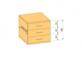 K-BBP kontejner 740mm typ 6/ver. 6 (plas.zás.,část. výs.,dotah, tlumení)