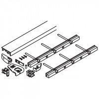 HAWA 25481 Folding Concepta 25 alsó profil 2000mm ezüst