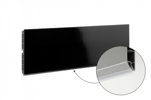 SCILM lábazati előlap 120 mm (4m), fényes fekete