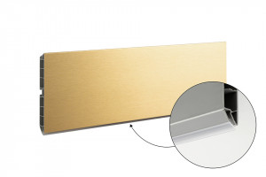 SCILM szokli lábazati takaró előlap 100 mm (4m), csiszolt arany