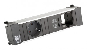 BACHMANN 916.503 zásuvková jednotka 1x 230V Schuko + USB A/C+ 1x volný modul