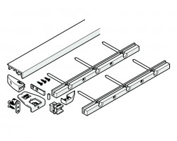 HAWA 24004 Folding Concepta 25 alsó profil 1300mm ezüst