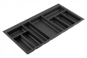 Evőeszköztartó Classico Kristall softTouch 90 (822x424mm) fekete