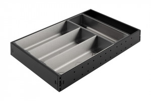 StrongMax evőeszköztartó teljes készlet  SZ-276 mm, 450 mm mélység fekete+4 tála