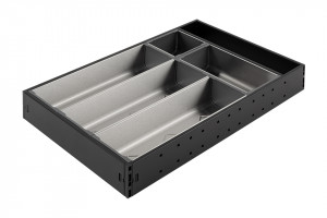 StrongMax evőeszköztartó teljes készlet  SZ-276 mm, 450 mm mélység fekete+tálak3