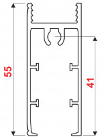 SEVROLL 05799 GM 18 alsó takaró profil 2,35m 18mm ezüst